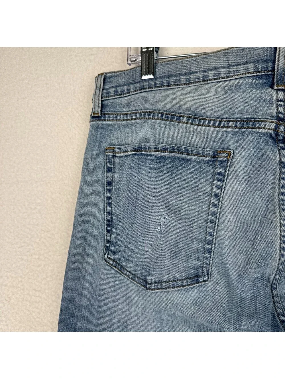 Tecovas Mens 38x30 Slim Straight Light Blue Wash Stretch Denim Jeans Western